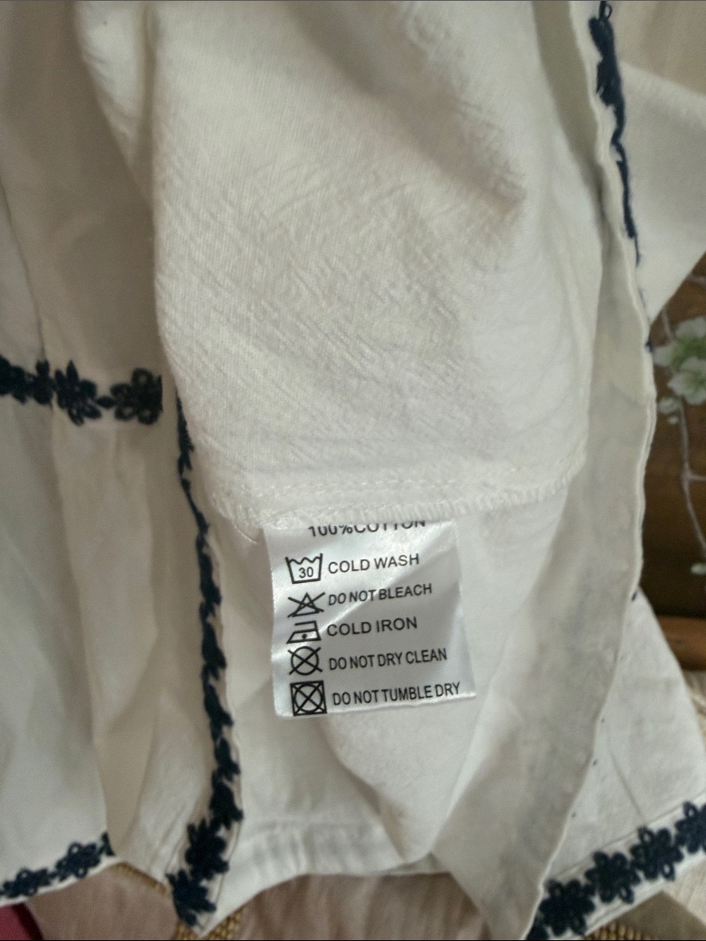 Ivy City Co Santorini tiered dress, 100%, cotton, embroidered flower details. - Picture 12 of 13